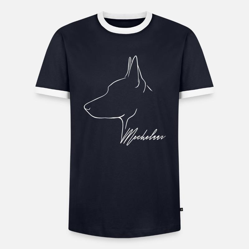 MECHELAAR Profil Chiens Chiens Wilsigns T-shirt contrasté Homme