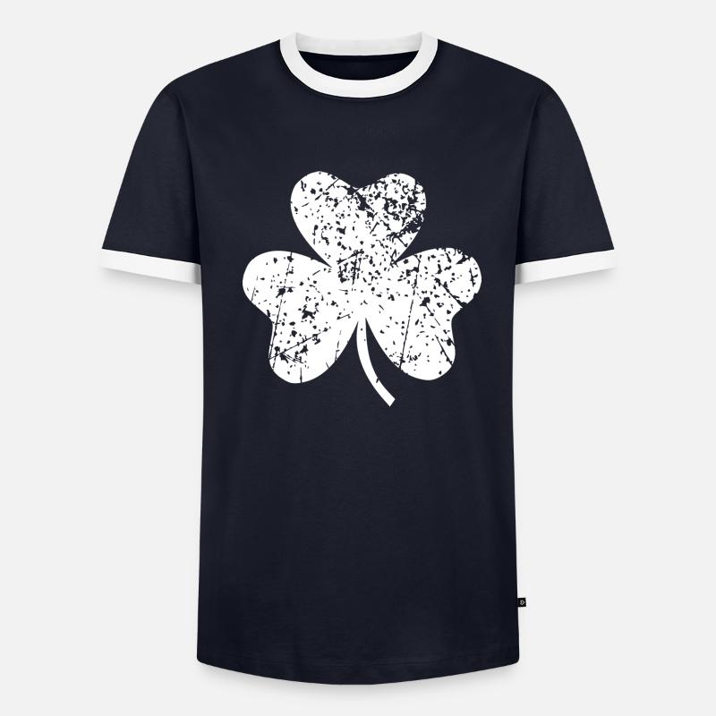 Shamrock Männer Kontrast-T-Shirt