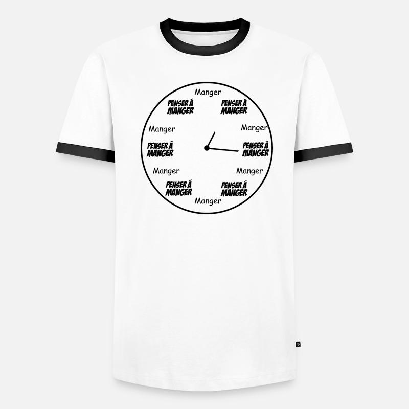 Manger .. Penser à manger T-shirt contrasté Homme