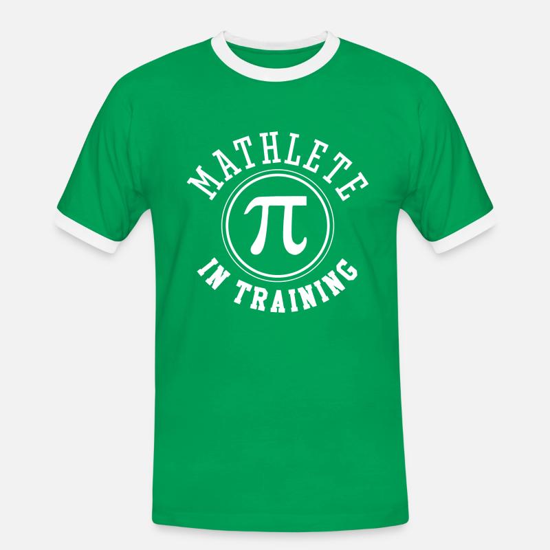 Mathlet im Training - Männer Kontrast-T-Shirt - Kelly Green/Weiß