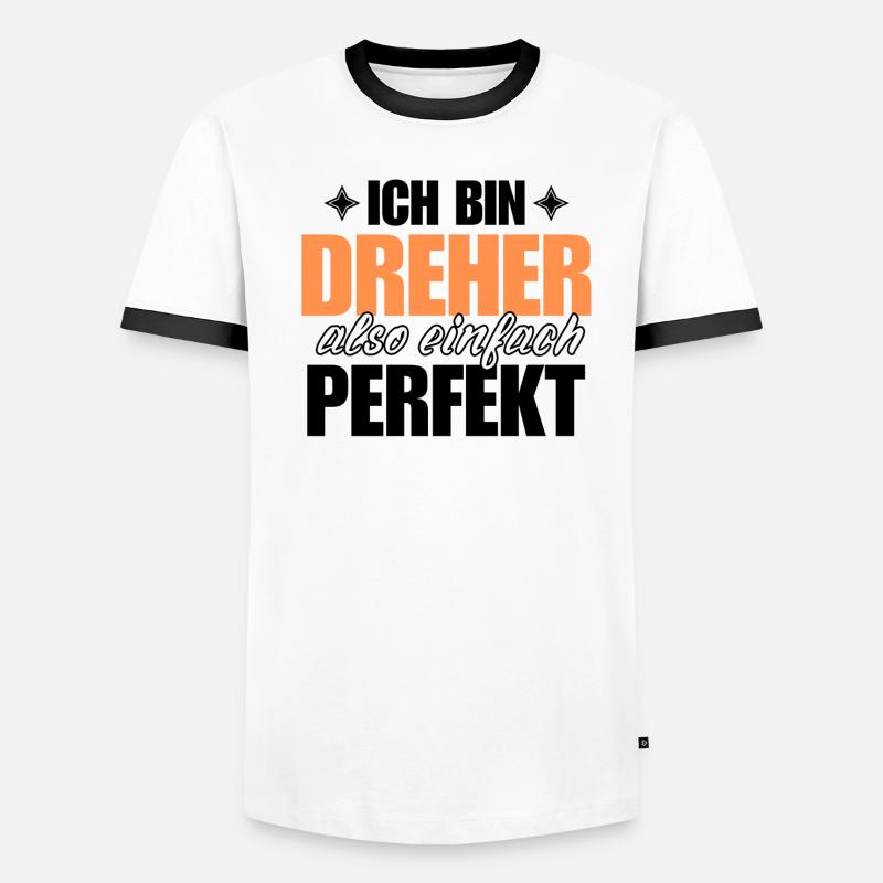 Perfekter Dreher Männer Kontrast-T-Shirt