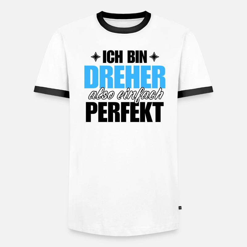 Perfekter Dreher Männer Kontrast-T-Shirt