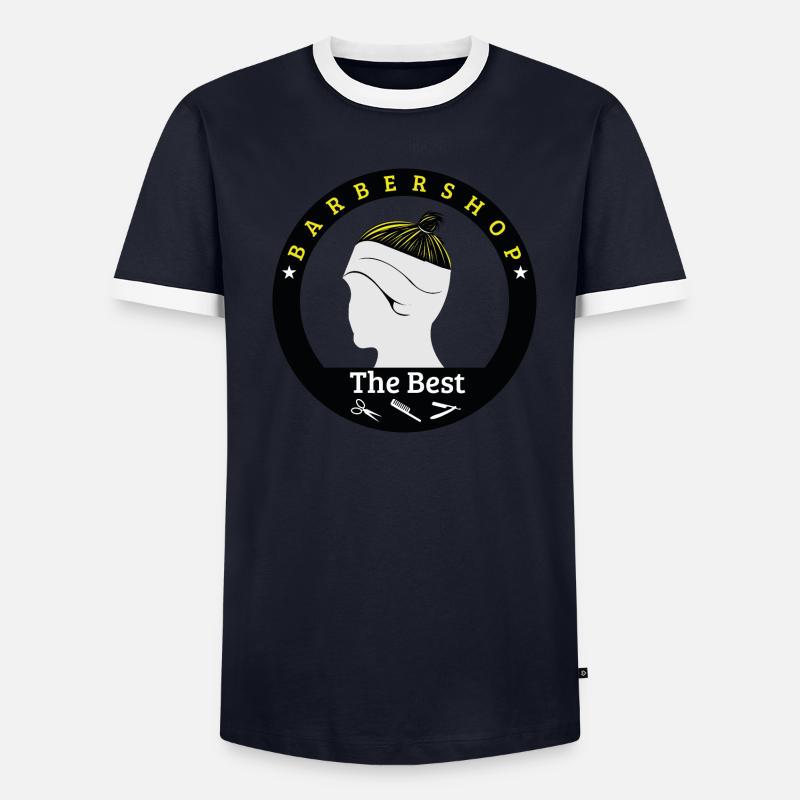Barbier Männer Kontrast-T-Shirt