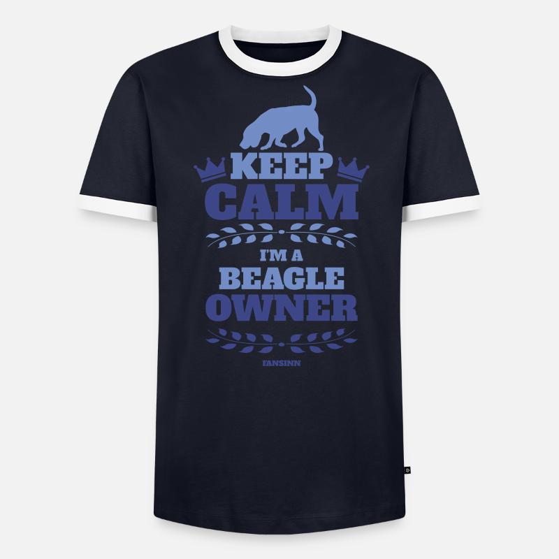 keep calm Beagle Men's Ringer Shirt
