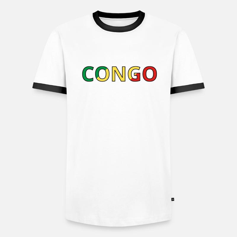 Drapeau Congo T-shirt contrasté Homme