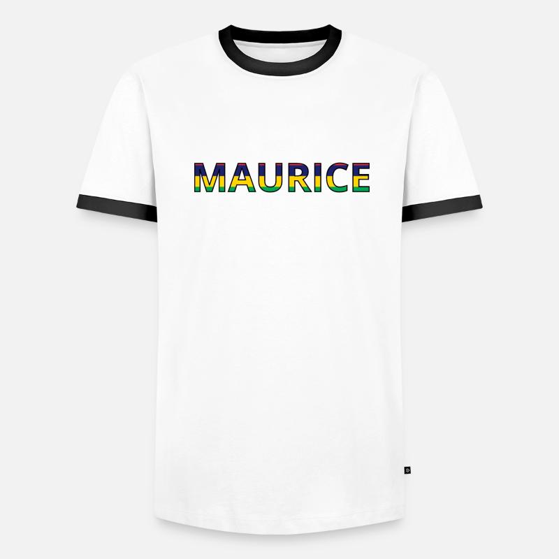 Drapeau Maurice T-shirt contrasté Homme