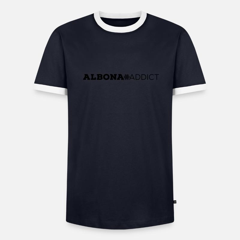 Ärmel ALBONA ADDICT Männer Kontrast-T-Shirt