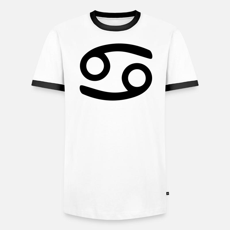 Krebs Sternzeichen Männer Kontrast-T-Shirt