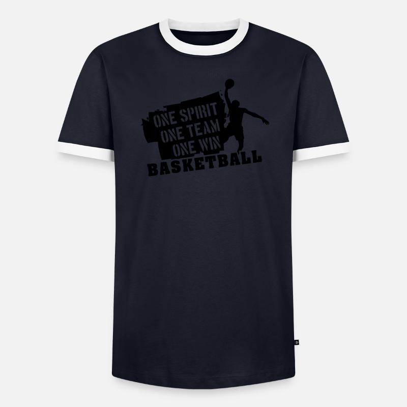 basket_01 Männer Kontrast-T-Shirt