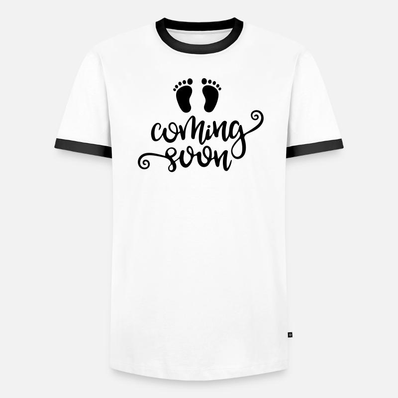 kommt bald Männer Kontrast-T-Shirt