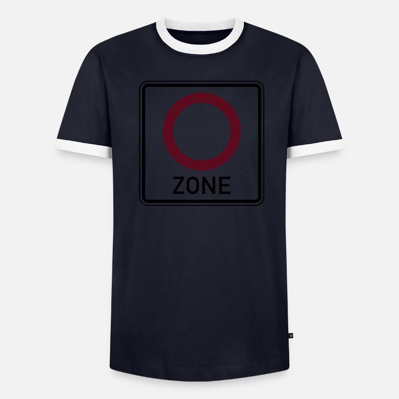 Verbot Zone Männer Kontrast-T-Shirt