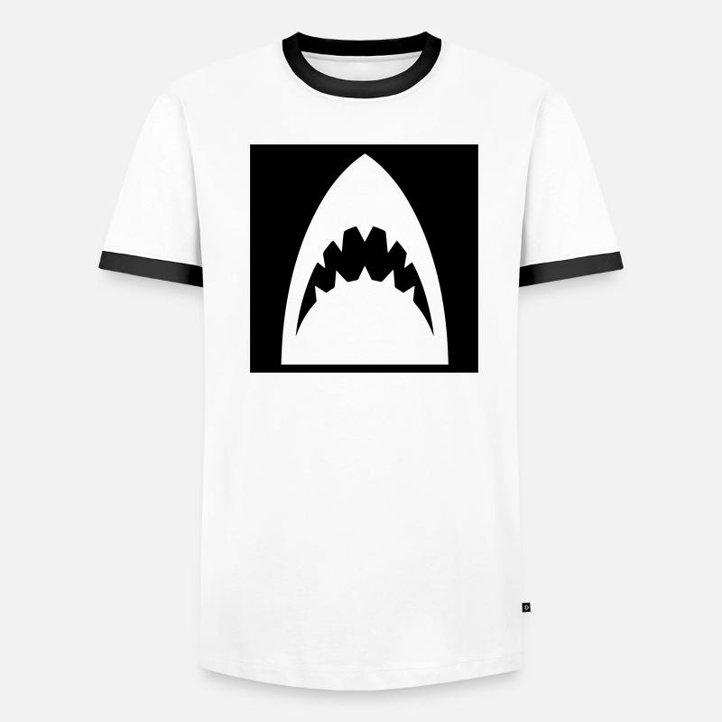 requin T-shirt contrasté Homme
