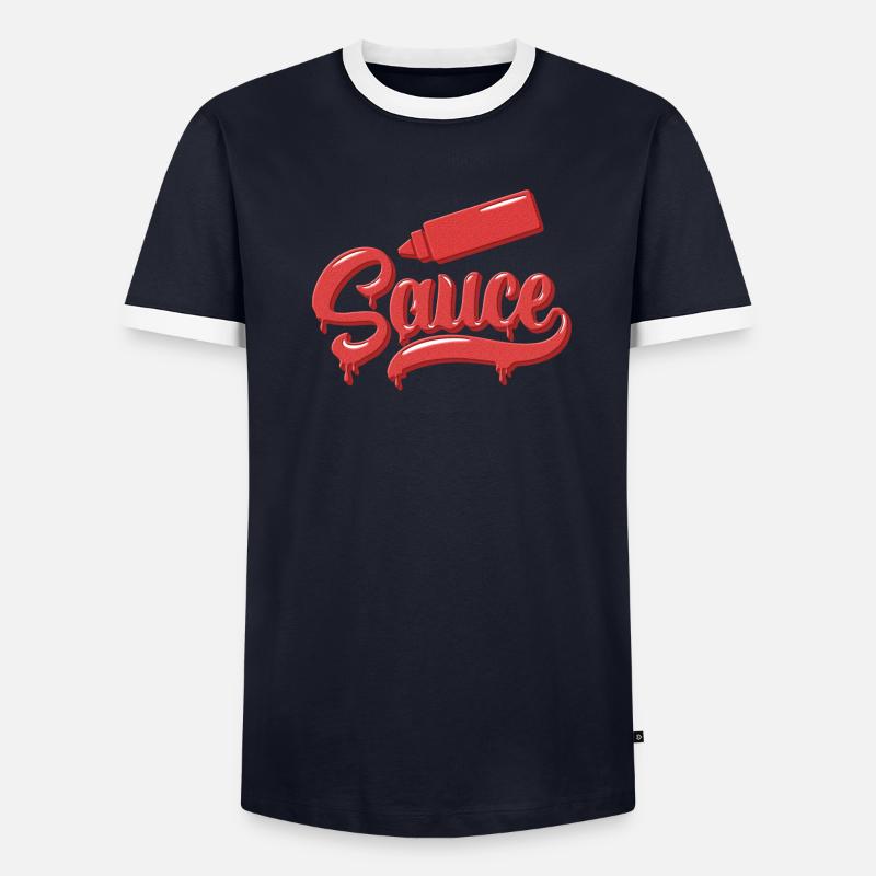 sauce T-shirt contrasté Homme