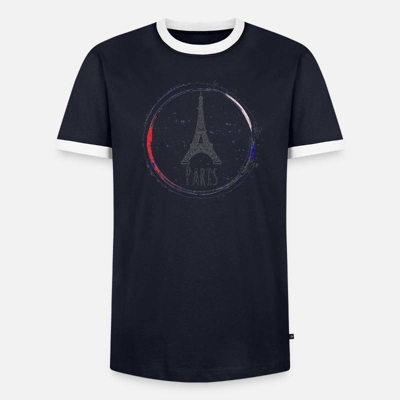 Tour Eiffel à Paris2 T-shirt contrasté Homme