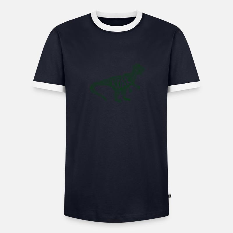 T-Rex Dinosaurier Jurassic Männer Kontrast-T-Shirt