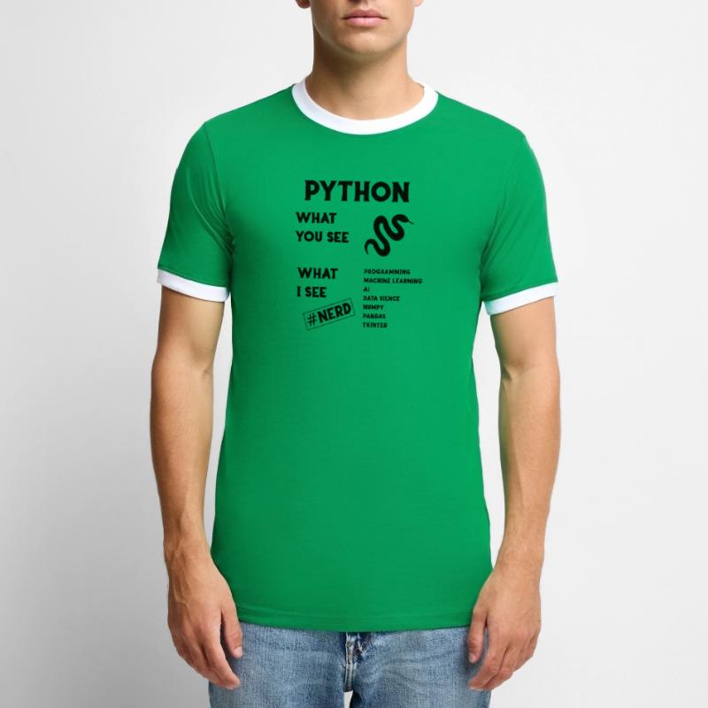 Python programming Men's Ringer Shirt