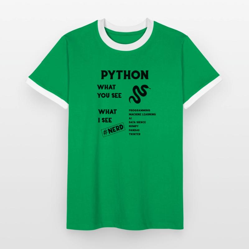 Python programming Men's Ringer Shirt
