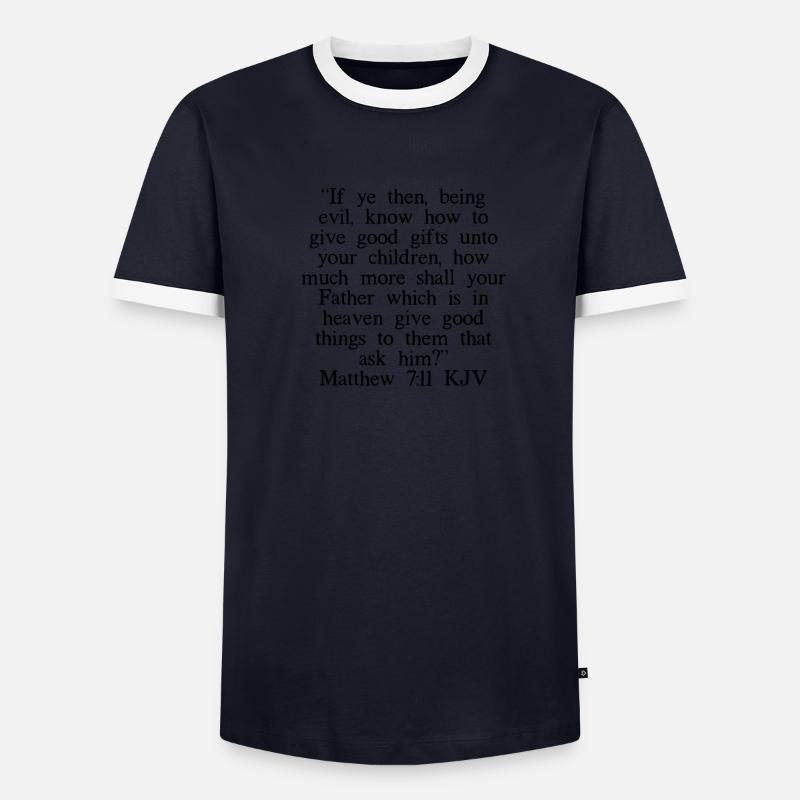 Matthieu 7:11 Chinois T-shirt contrasté Homme
