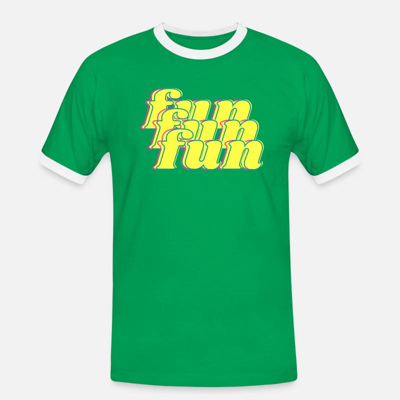 fun - Men's Ringer Shirt - kelly green/white