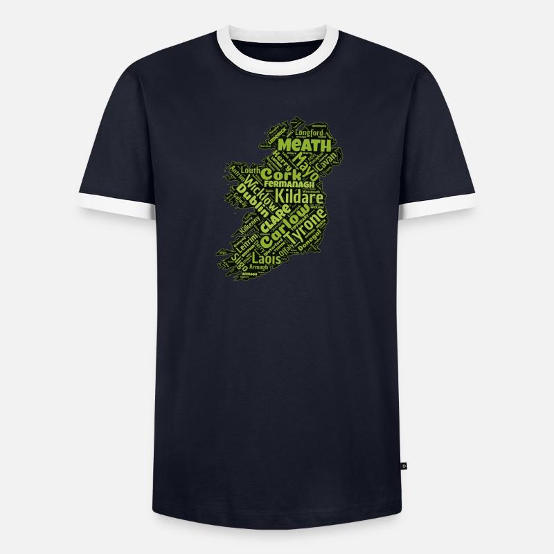 Irland Männer Kontrast-T-Shirt