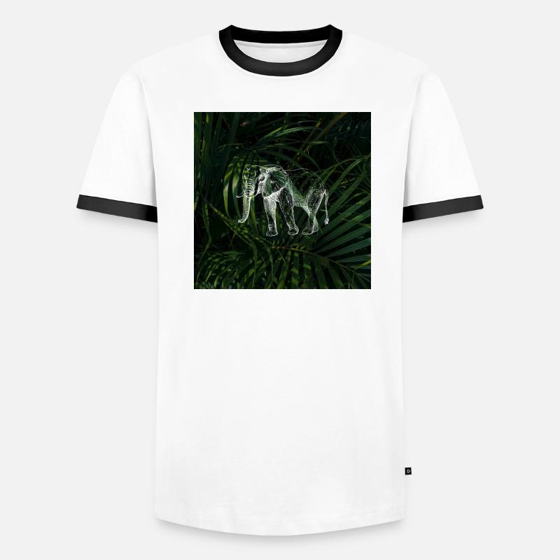 Conception d’éléphant T-shirt contrasté Homme