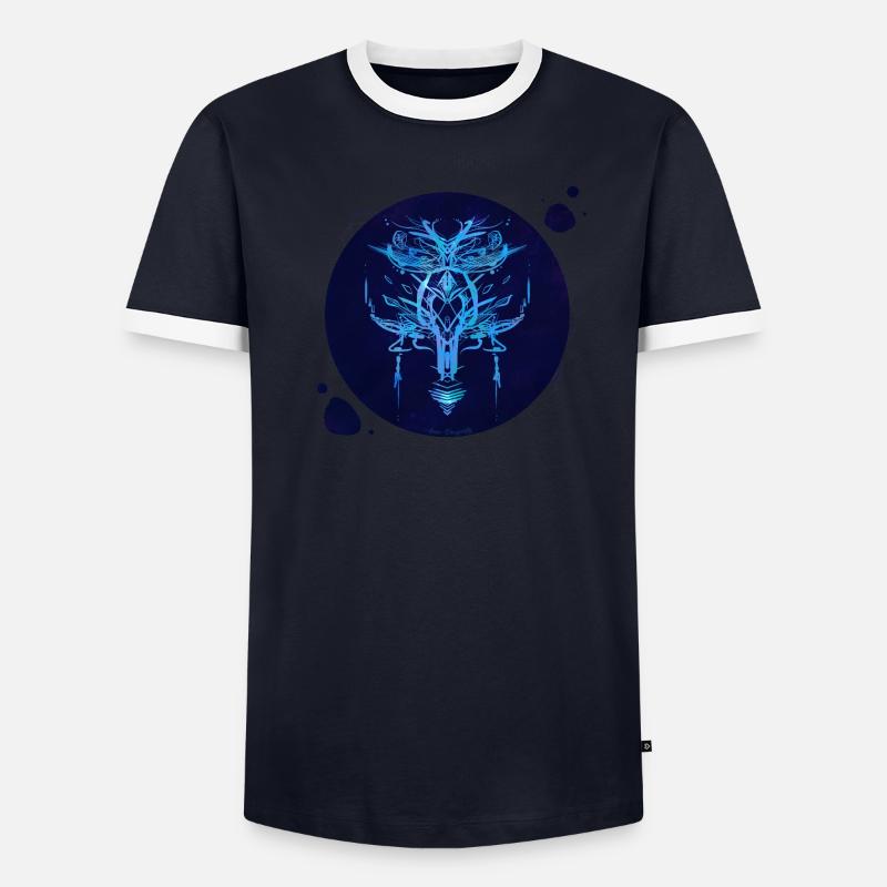 Mystique Collection ~ Mitternachtsblau ~ n°1 Männer Kontrast-T-Shirt