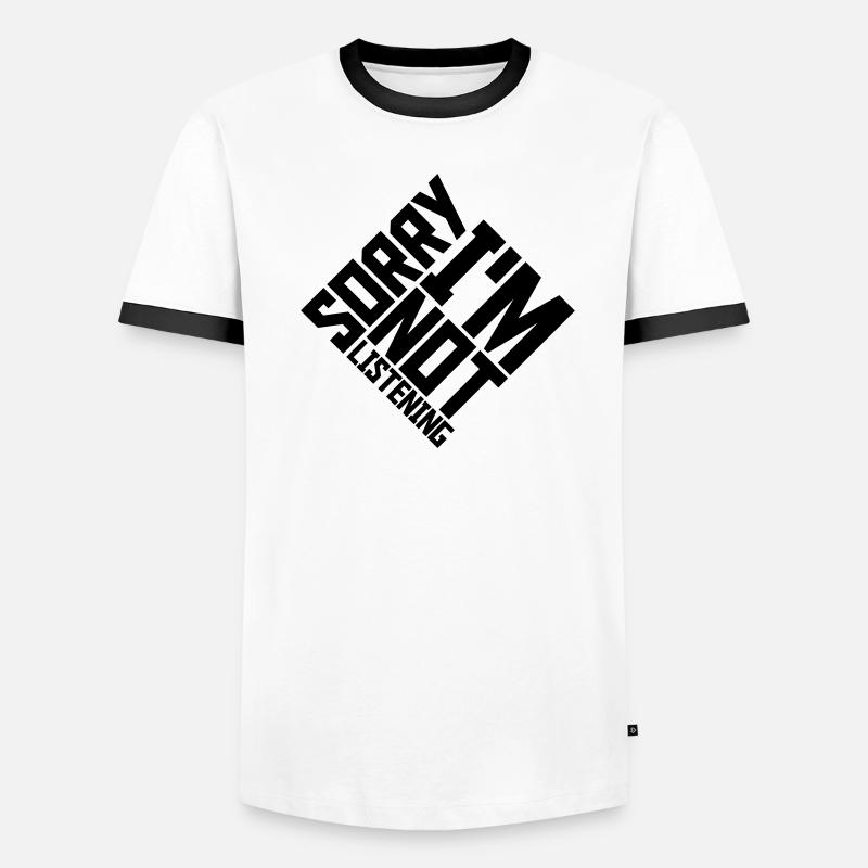 désolé de ne pas écouter T-shirt contrasté Homme