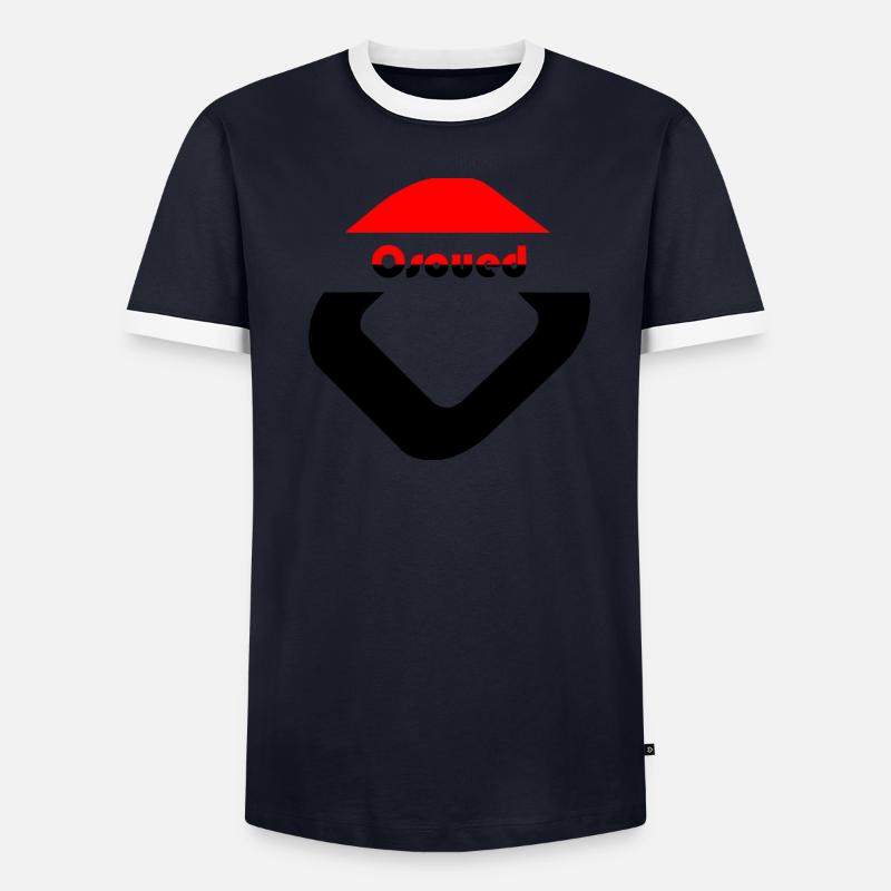 Osoued schräg Männer Kontrast-T-Shirt