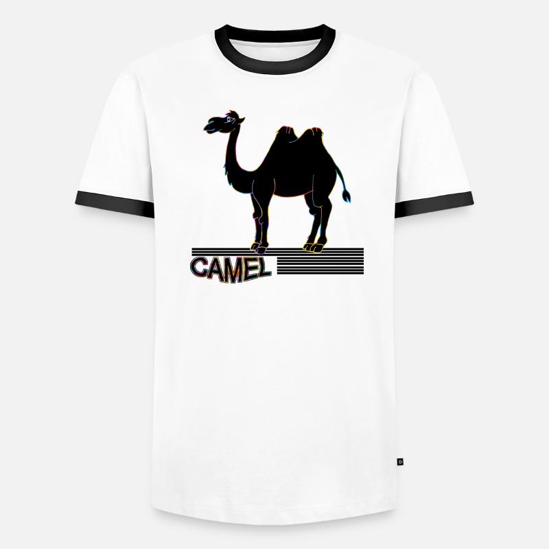 Kamel Männer Kontrast-T-Shirt