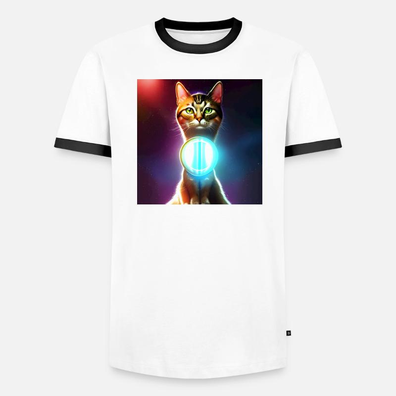 Le chat de l’univers T-shirt contrasté Homme
