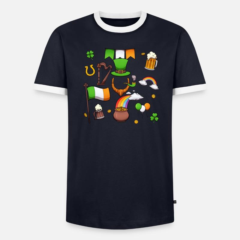 Éléments de la Saint-Patrick T-shirt contrasté Homme