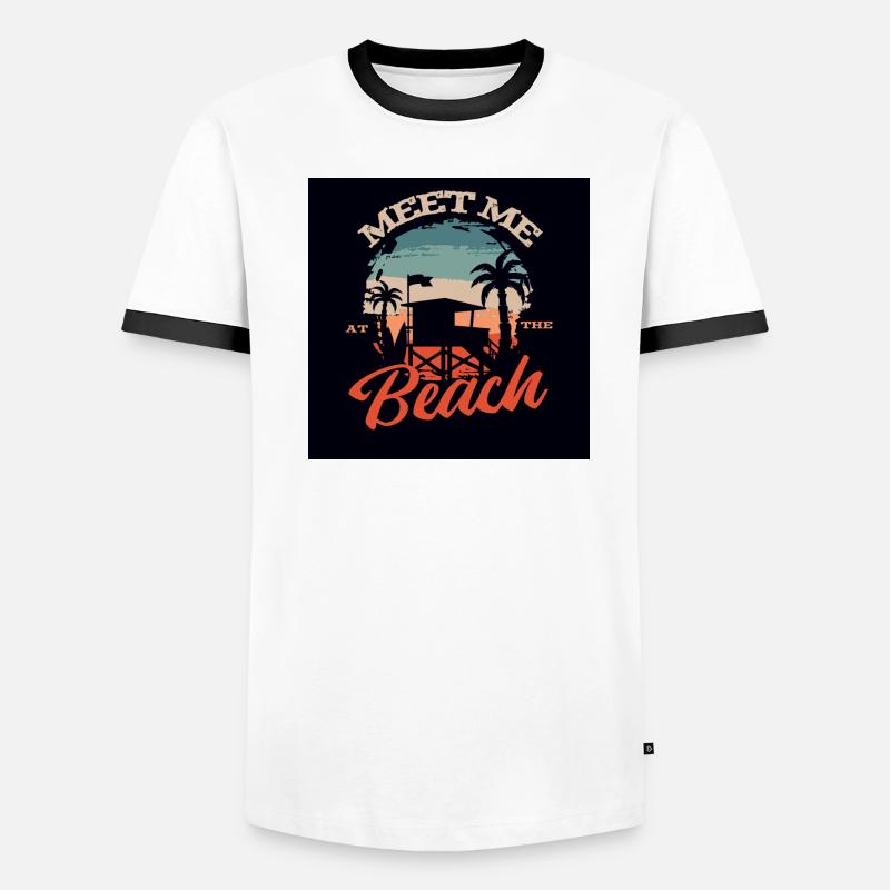 Rencontrez-moi à la plage T-shirt contrasté Homme