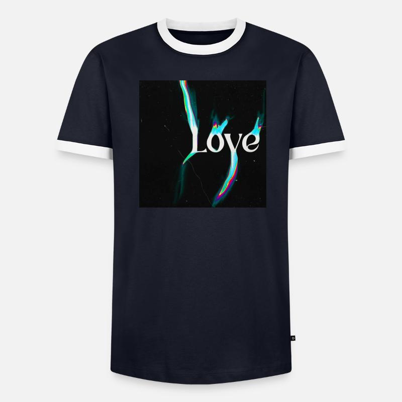 Liebe Männer Kontrast-T-Shirt