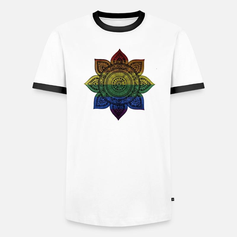 Mandala T-shirt contrasté Homme