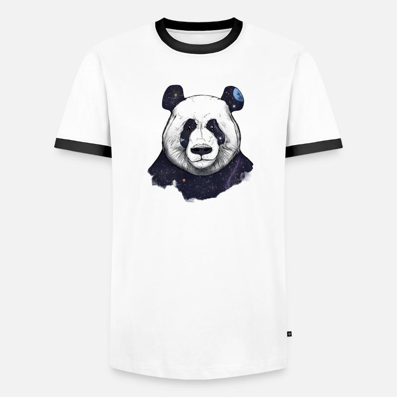 Space panda T-shirt contrasté Homme