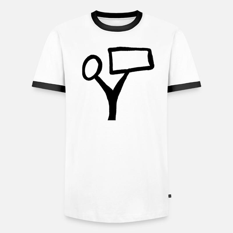 Tree text Men's Ringer Shirt