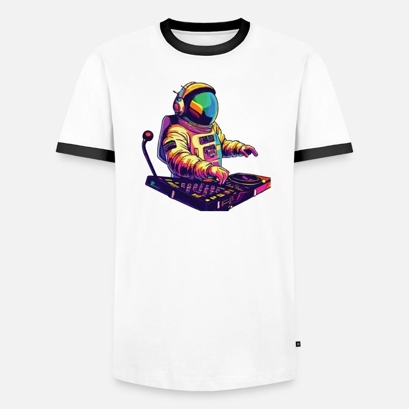 Astronaut DJ Geschenkidee Männer Kontrast-T-Shirt