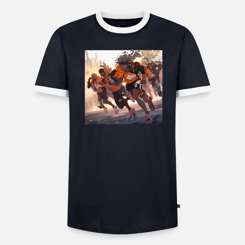 Sprint final ! T-shirt contrasté Homme