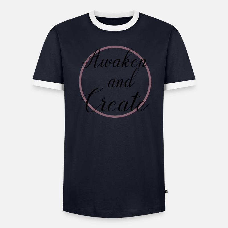futuristic education enlightenment mindfulness Men's Ringer Shirt