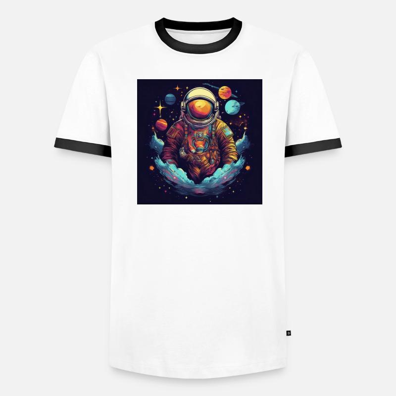 Astronaute dans l’espace T-shirt contrasté Homme