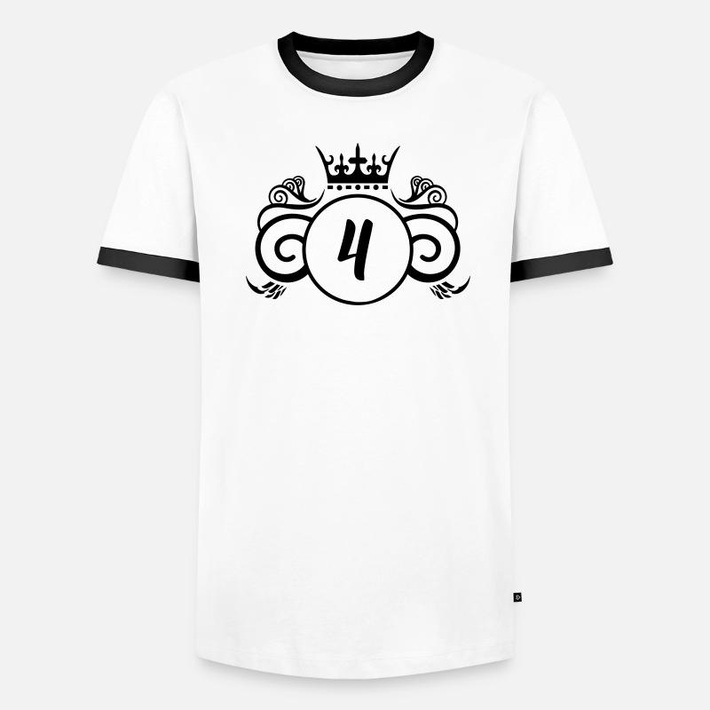 Wappen 4 Männer Kontrast-T-Shirt