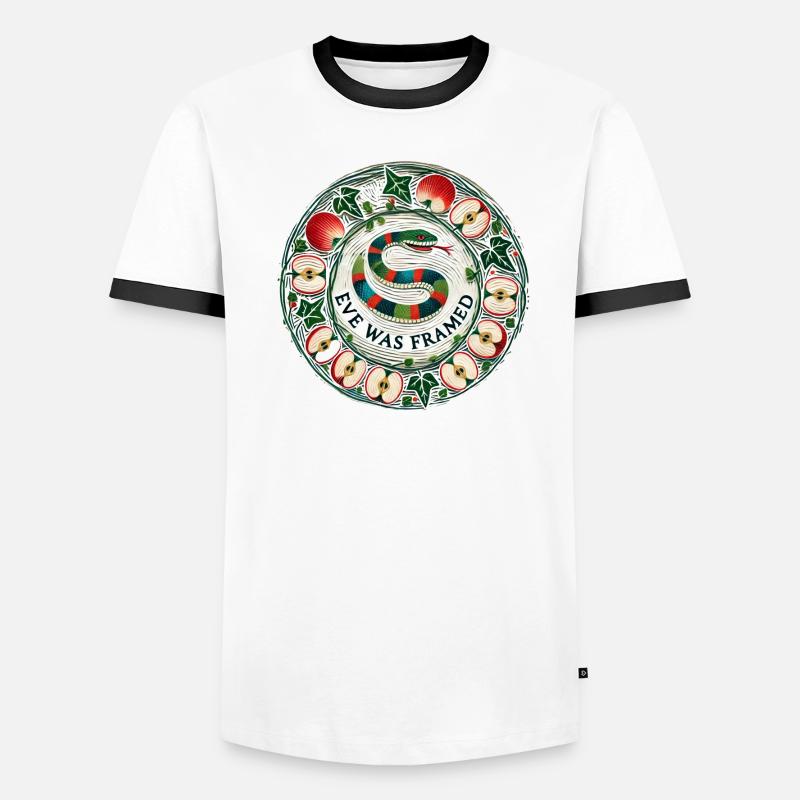 Eva wurde eingerahmt Männer Kontrast-T-Shirt