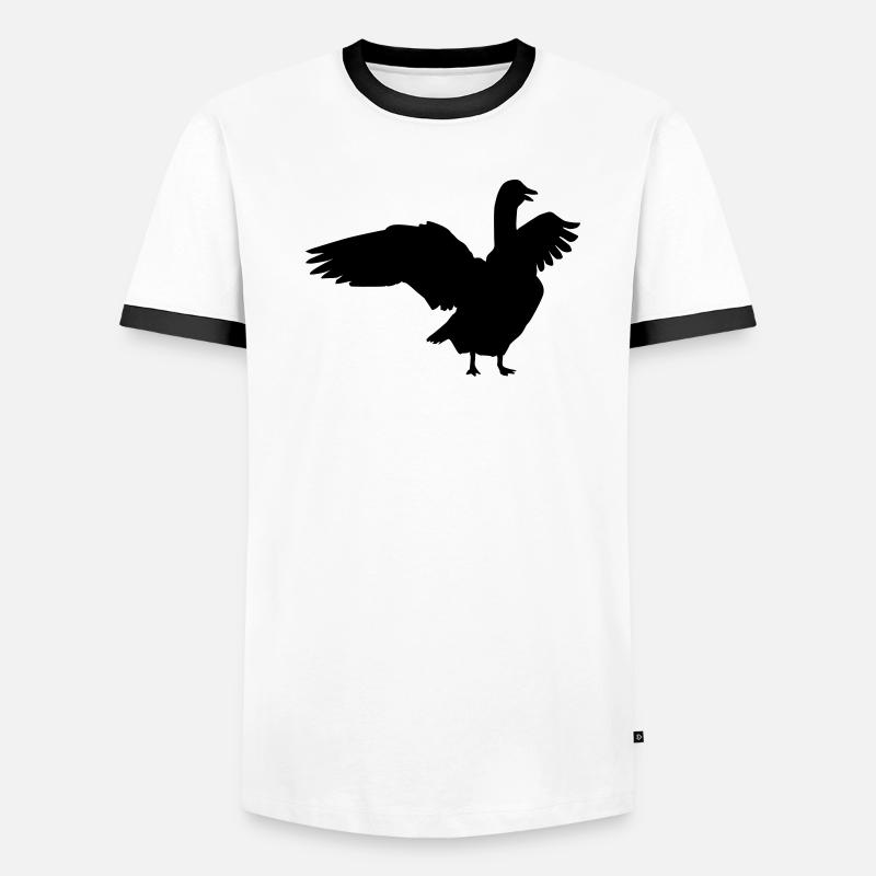 Gans-1 Männer Kontrast-T-Shirt