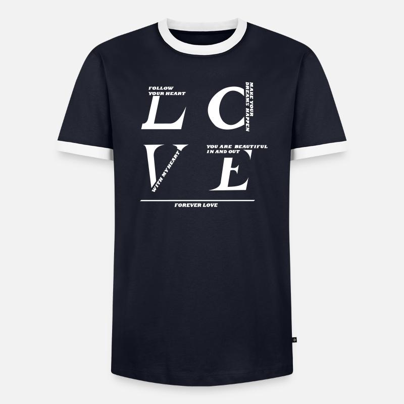 AMOUR - vous-même T-shirt contrasté Homme
