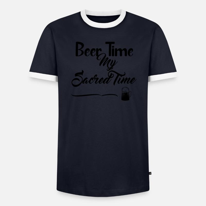 Beer Time - Boisson alcoolisée T-shirt contrasté Homme