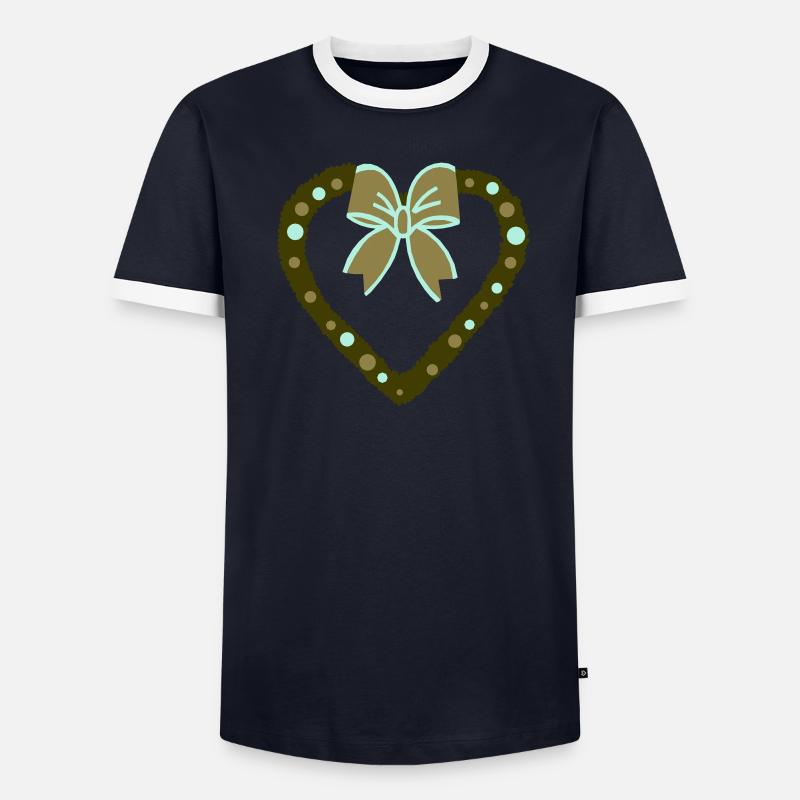 Christmas Decorations Green Men's Ringer Shirt