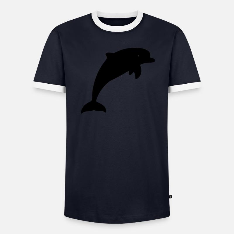 Illustration de dauphin T-shirt contrasté Homme