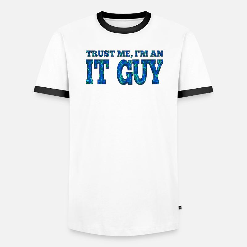 IT-Typ Unterstützung Geek Computer Computer Geek Techniker Männer Kontrast-T-Shirt