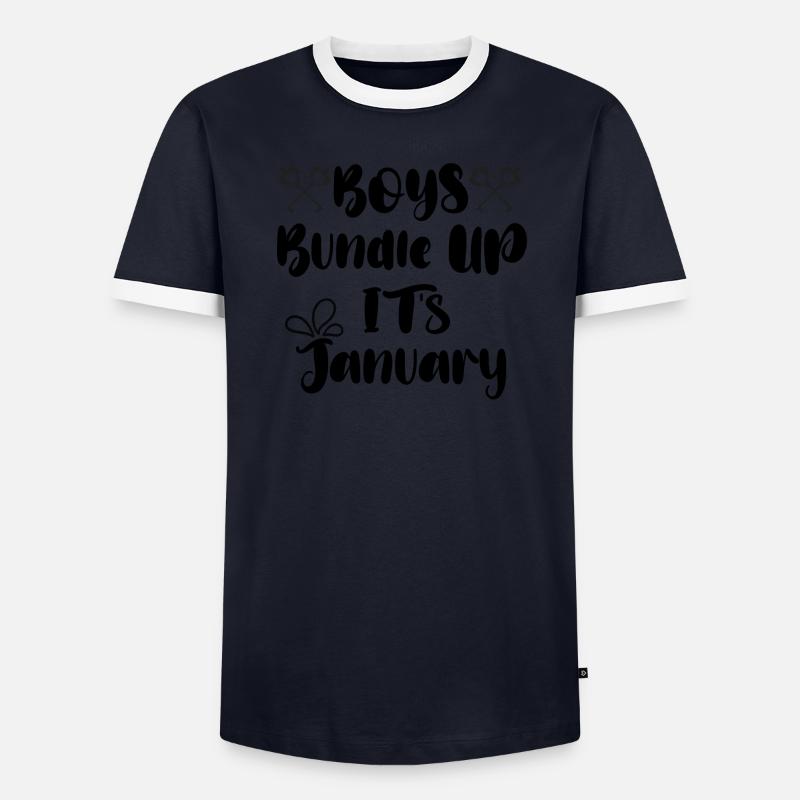 Boys Bundlel bis Januar Männer Kontrast-T-Shirt