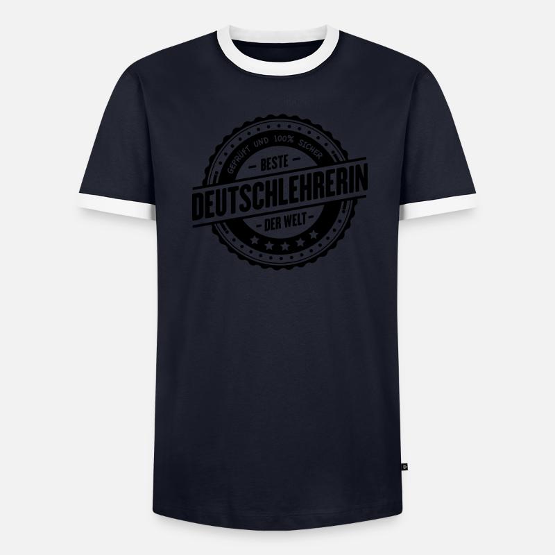 Beste Deutschlehrerin Männer Kontrast-T-Shirt